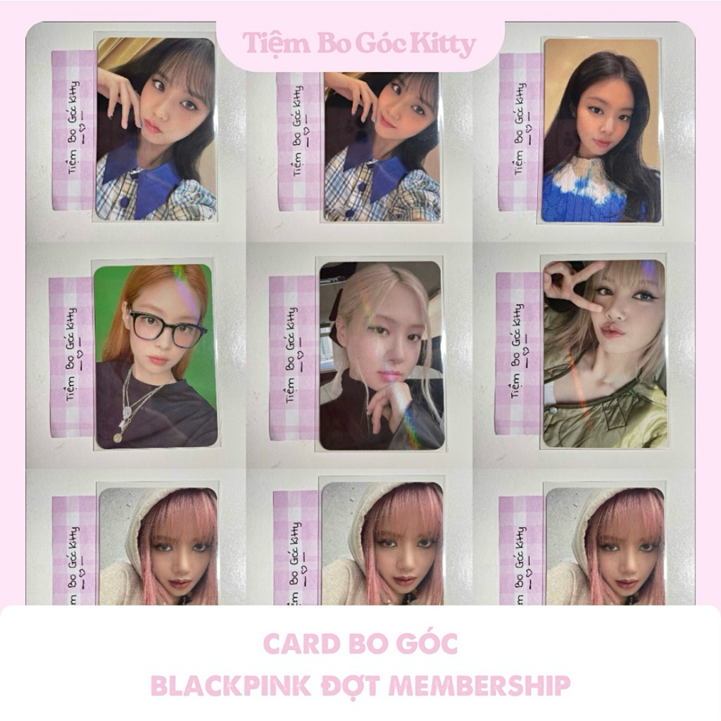[CHÍNH HÃNG] CARD BO GÓC BLACKPINK Membership OFFICIAL