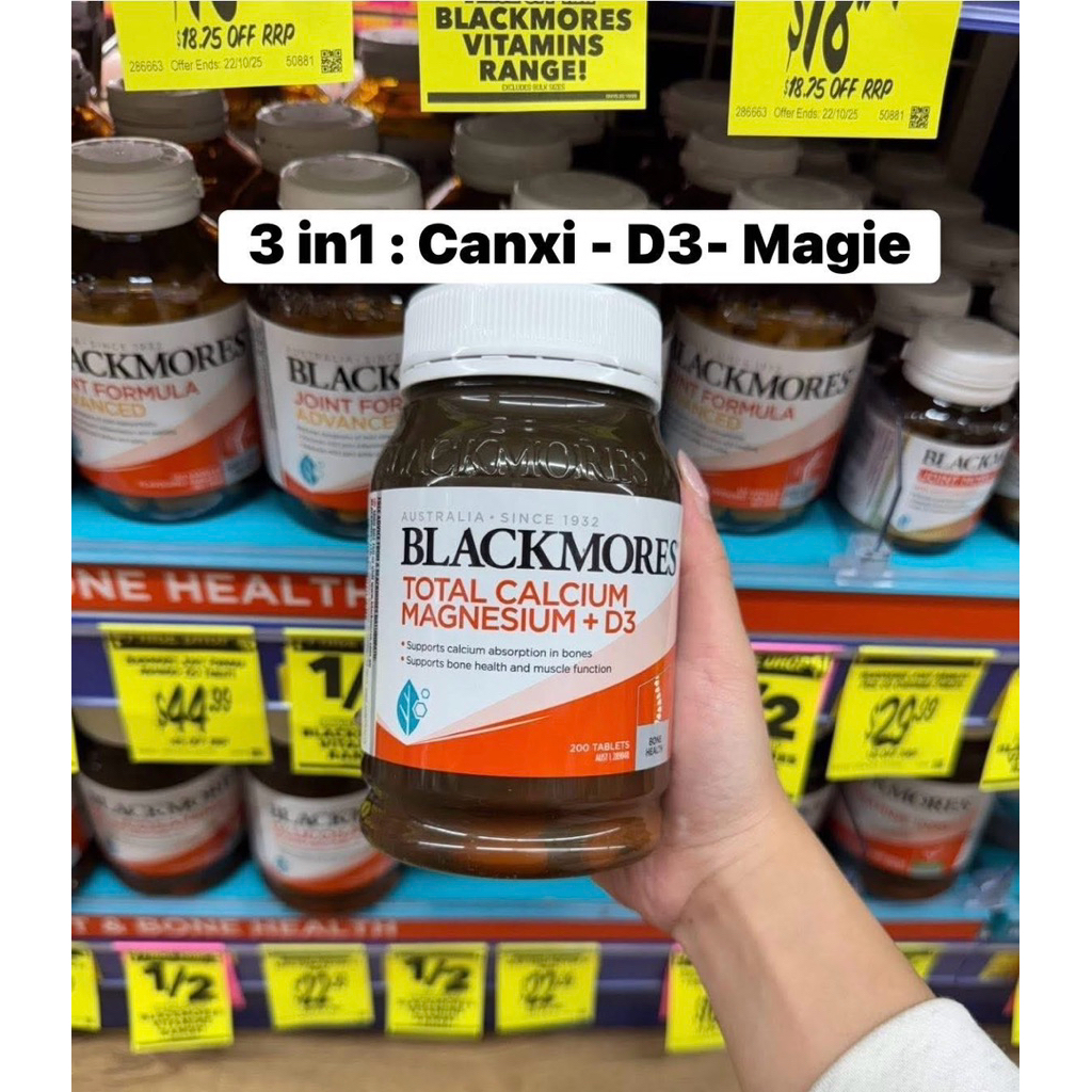 Blackmores Total Calcium Magnesium D3 200 Tablets