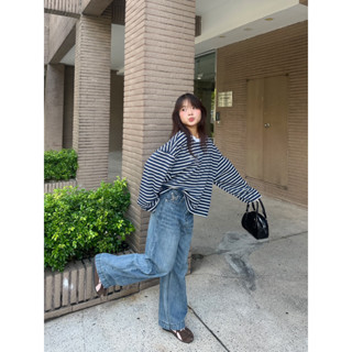  Quần Jean Suông Nữ QC Nấm Thêu Nơ Túi Trước 94cm  915  