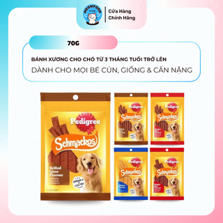 Bánh thưởng cho chó Pedigree Schmackos 70g, dành cho chó 3 tháng tuổi trở lên