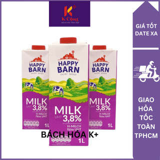  Sữa Tươi Nguyên Kem Happy Barn Ba Lan 3.8 % Hộp 1L 