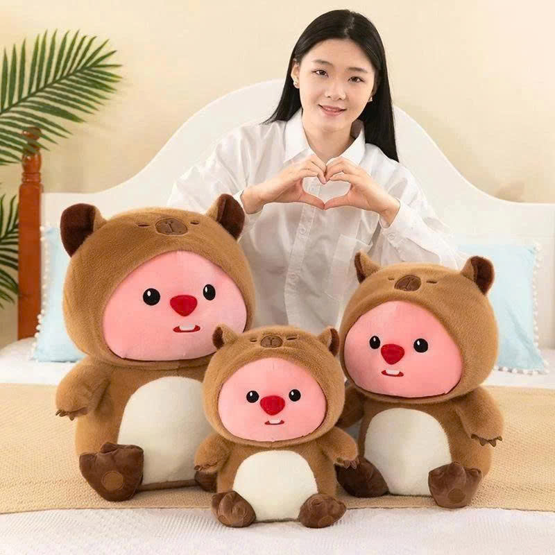 Gấu Bông Loopy Cosplay Capybara - Thú Nhồi Bông Loopy - Gấu Bông Ôm Ngủ