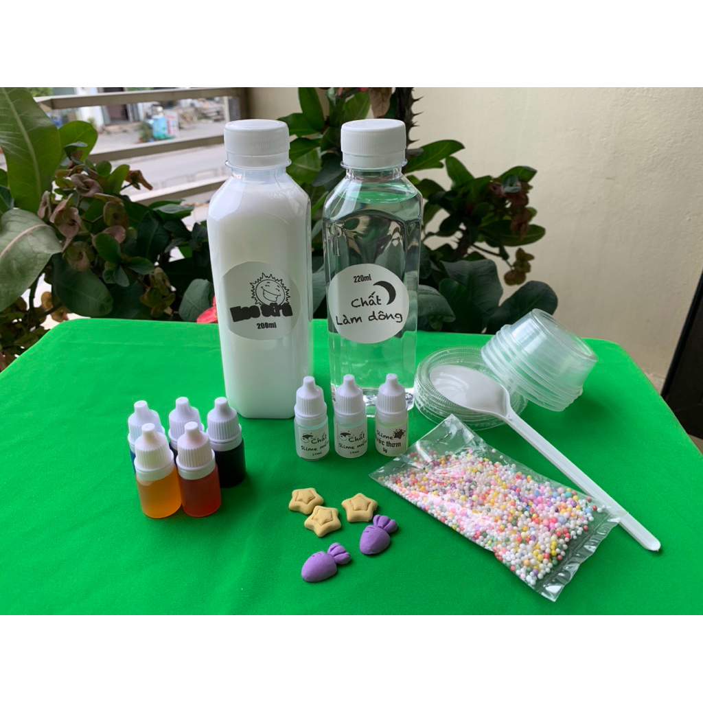 DandB Slime - Bộ Kit Làm Slime Bơ/Slime Mây/Clear Slime Cầu Vồng 22Món