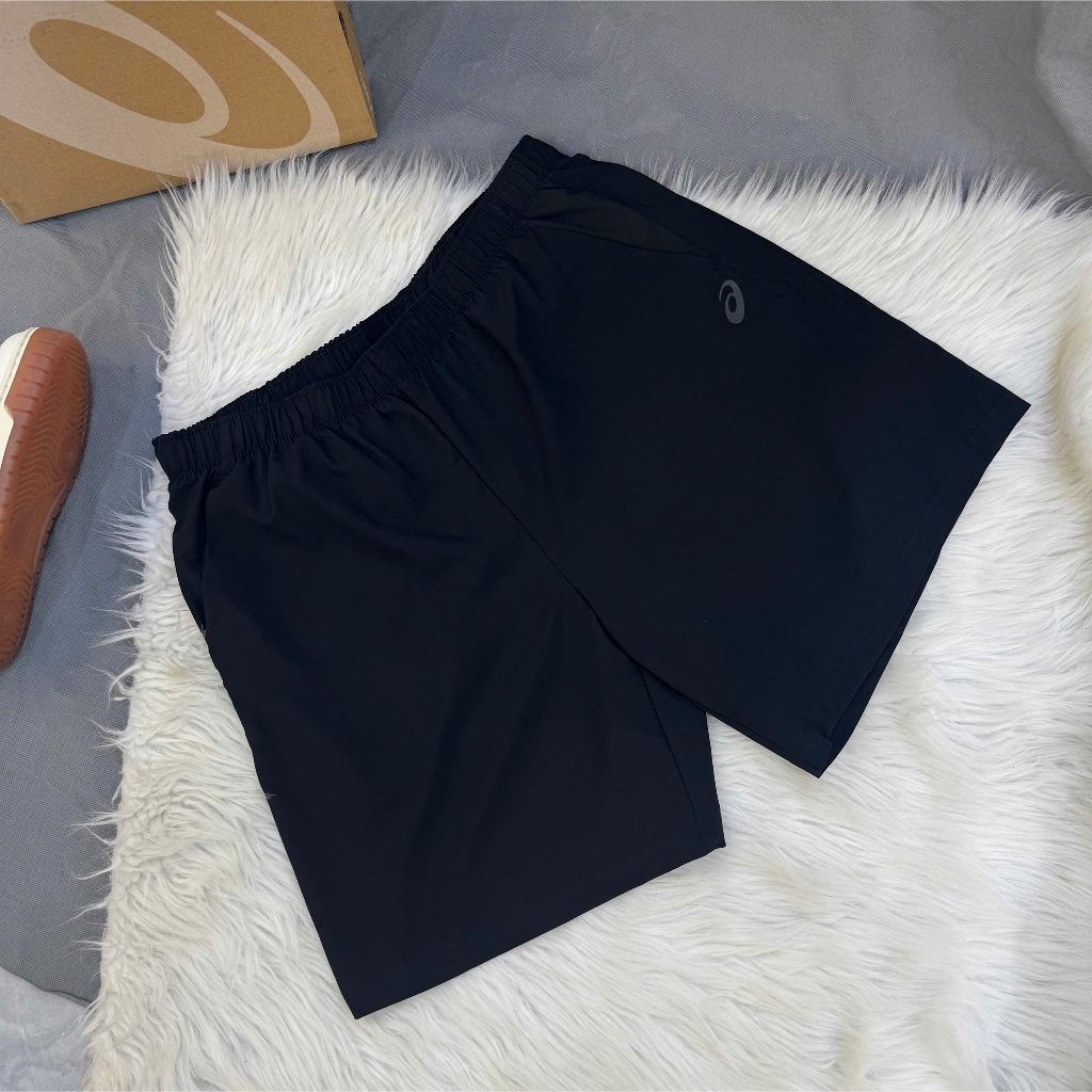 [Chính Hãng] Quần Short Ngắn Thể Thao Asics - 7inch - Công Nghệ Vải onAir - ĐEN (1)