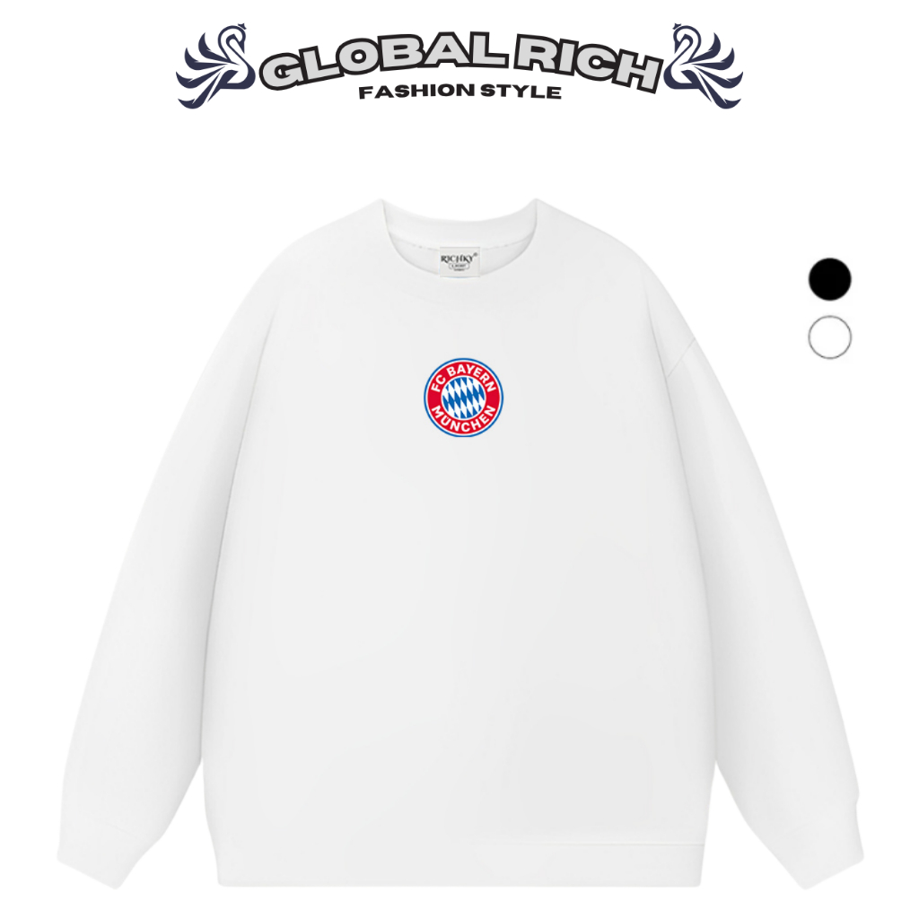 Áo Sweater Global Rich Premium Nỉ Logo Mid Câu Lạc Bộ Bóng Đá Fc Bayern Munich Bundesliga