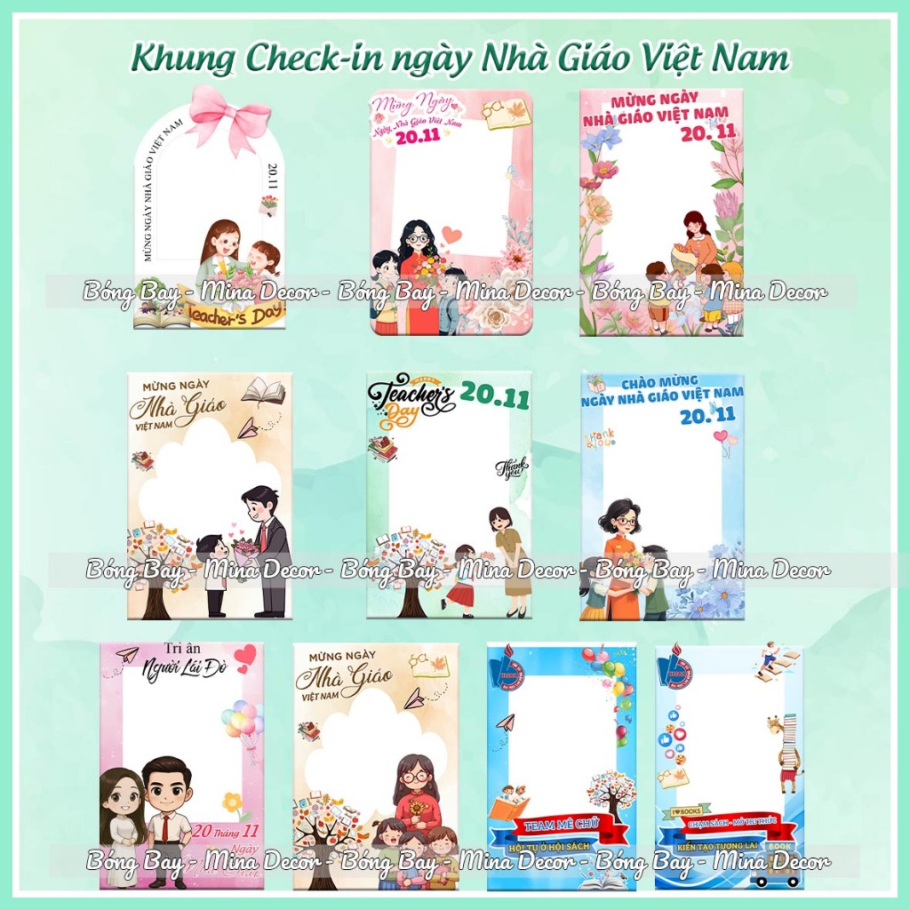 Khung Check-in Ngày Nhà Giáo 20/11 – Khung Chụp Ảnh Cho Trường Học, Lễ Tri Ân