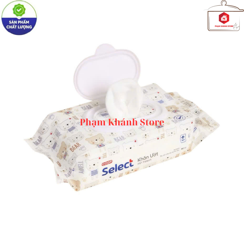 Khăn Uớt Co.op Select Không Mùi 100 Miếng