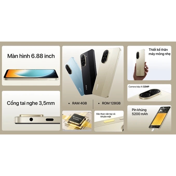 Xiaomi POCO C71 4GB 128GB | Huỳnh Giao