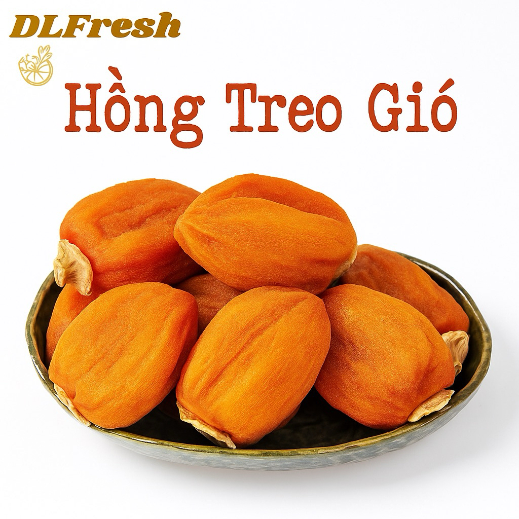 Hồng Treo Gió DLFresh 200g – Đặc Sản Đà Lạt, Hồng Sấy Tự Nhiên Không Đường, Không Chất Bảo Quản