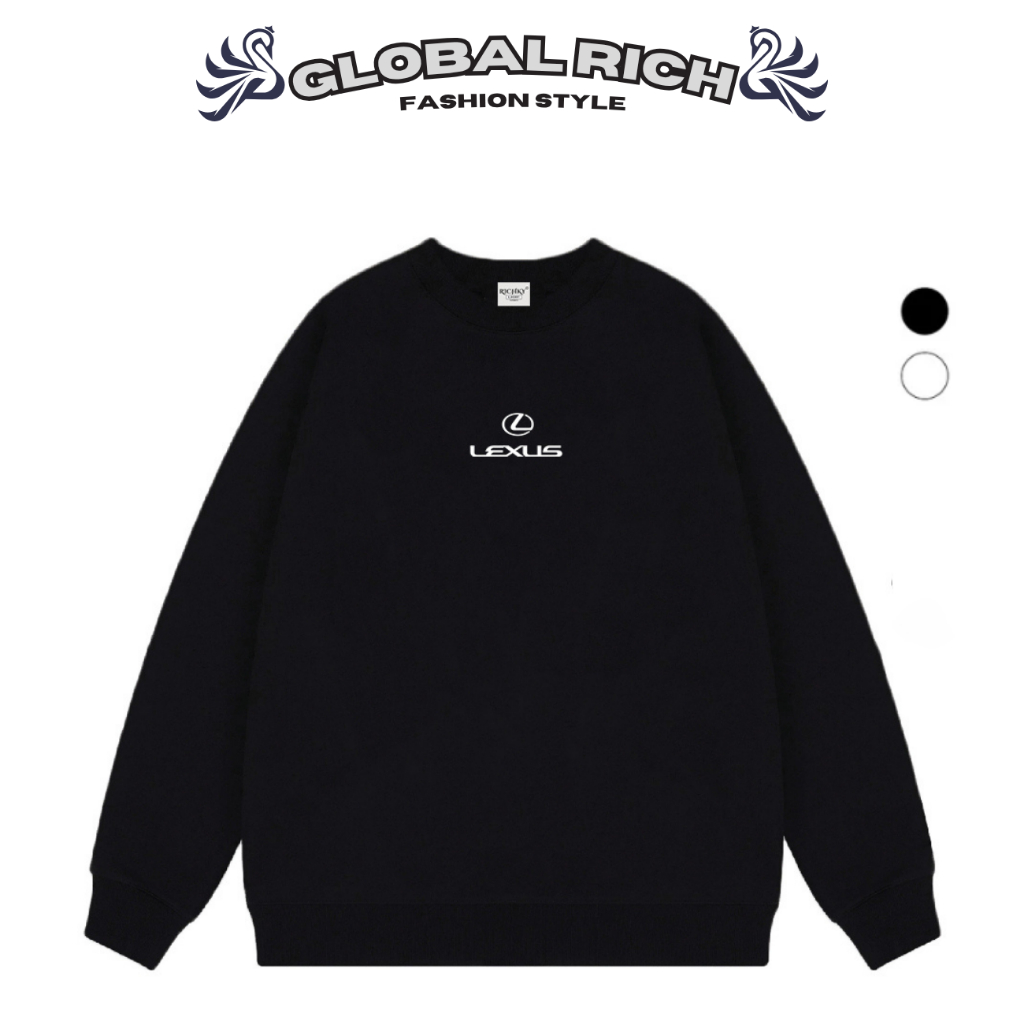 Áo Sweater Global Rich Premium Nỉ Logo Mid Lexus Luxury Car
