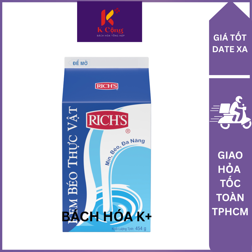 Kem Béo Thực Vật Rich Lùn ICEHOT 454g Mẫu Cũ