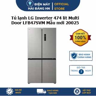 Tủ Lạnh LG Inverter 474 Lít Multi Door LFB47SVM Màu Titan Chính Hãng