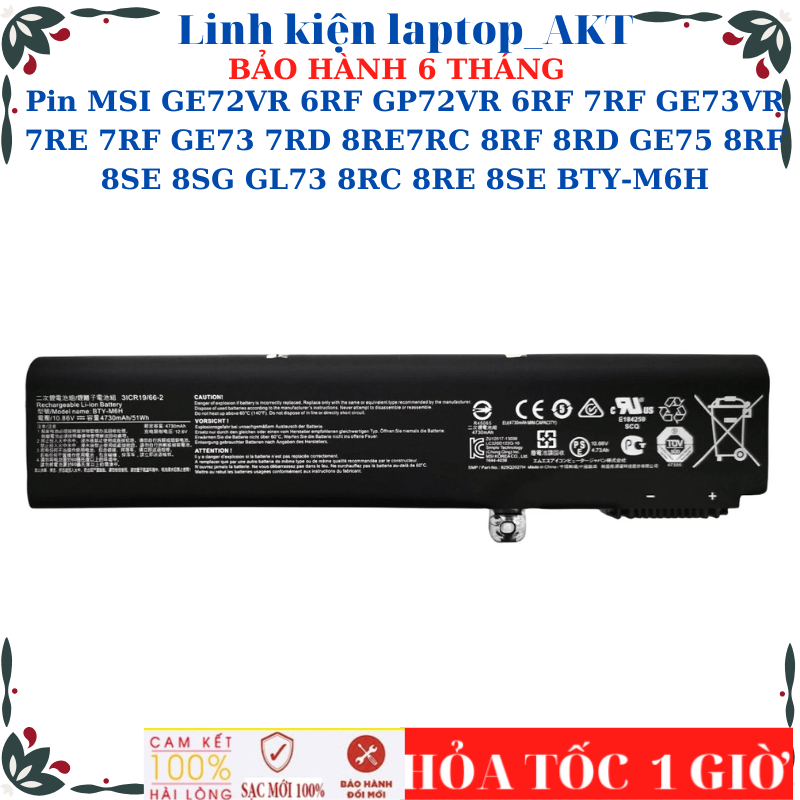 Pin MSI GE72VR 6RF GP72VR 6RF 7RF GE73VR 7RE 7RF GE73 7RD 8RE7RC 8RF 8RD GE75 8RF 8SE 8SG GL73 8RC 8