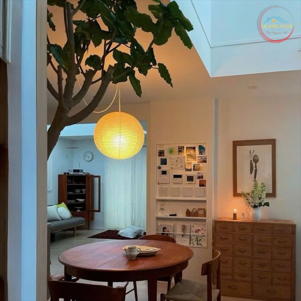 Đèn Thả Trần Noguchi  Phong Cách Nhật Bản, Đèn Treo Thả Trần Phòng Khách, Phòng Ngủ, Quán Cà Phê