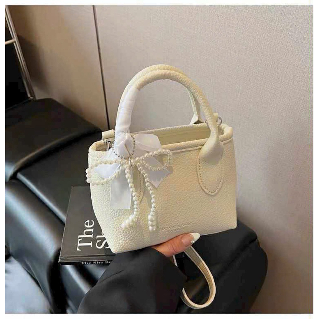 Túi xách nữ đeo chéo tặng kèm nơ da gạo phong cách thời trang hàn quốc MP 201