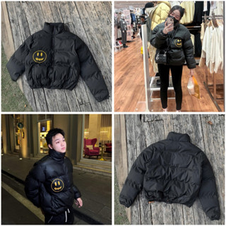   Best Quality  - Áo Khoác Phao Chất Da Lót Vàng Mặt Cười Chống Lạnh Siêu Ấm From Nam Nữ Có Sẵn 