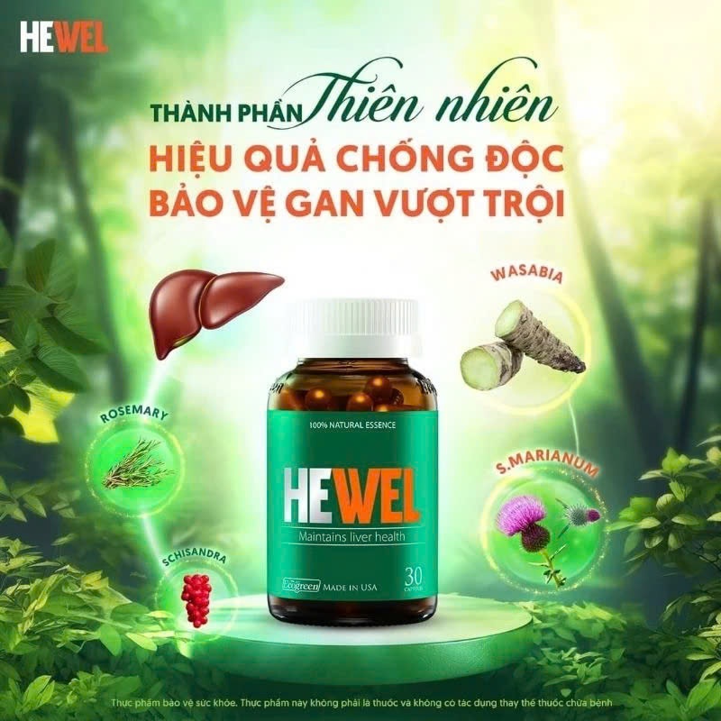 [CHÍNH HÃNG] HEWEL HỘP 30V CHỐNG ĐỘC, BẢO VỆ GAN, HẠ MEN GAN <CÓ TEM CHỐNG GIẢ VÀ TÍCH ĐIỂM>