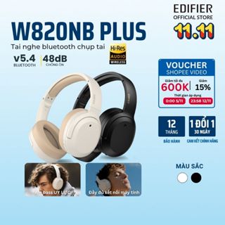  Tai nghe Bluetooth 5.0 EDIFIER W820NB Plus chụp tai Chống ồn chủ động Bass mạnh - Bảo hành 12 tháng 