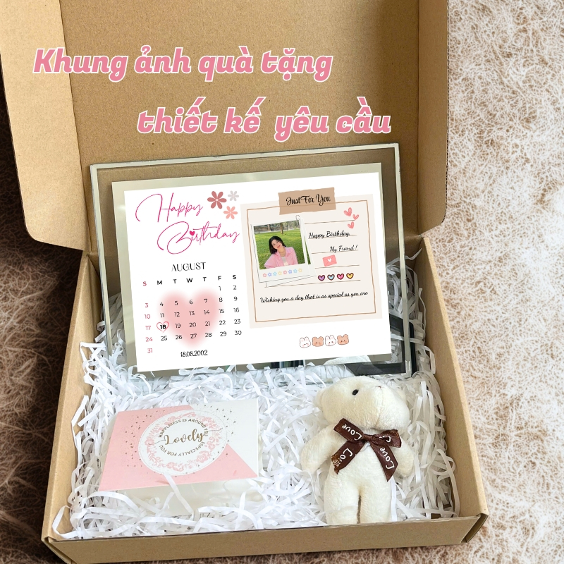 Khung ảnh để bàn kỷ niệm, sinh nhật, thiết kế theo yêu cầu làm quà tặng, khung ảnh sinh nhật làm quà tặng