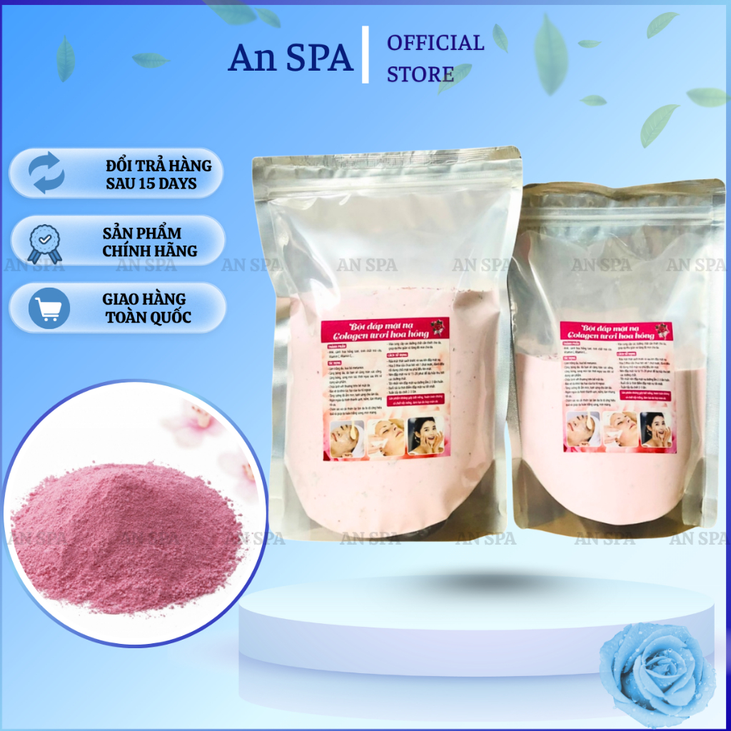 Bột Mặt Nạ Noa Hồng, Cánh Mặt Nạ Noa Hồng Colagen [ Chính Hãng ]