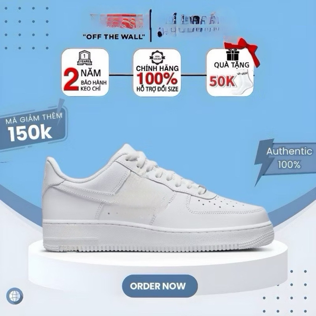 [Cam Kết Chính Hãng] Giày_N.ke_ A.ir For.ce 1 All  White -Bao Check