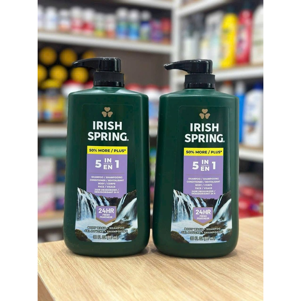 SỮA TẮM GỘI IRISH SPRING 5 in 1 887ML Của Mỹ.
