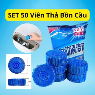 Túi 50 Viên Thả Bồn Cầu, Viên Khử Mùi Hôi Tẩy Rửa Sạch Mảng Bám Vi Khuẩn Xả Toilet Diệt Khuẩn Vệ Sinh Vết Bẩn EcoMenza