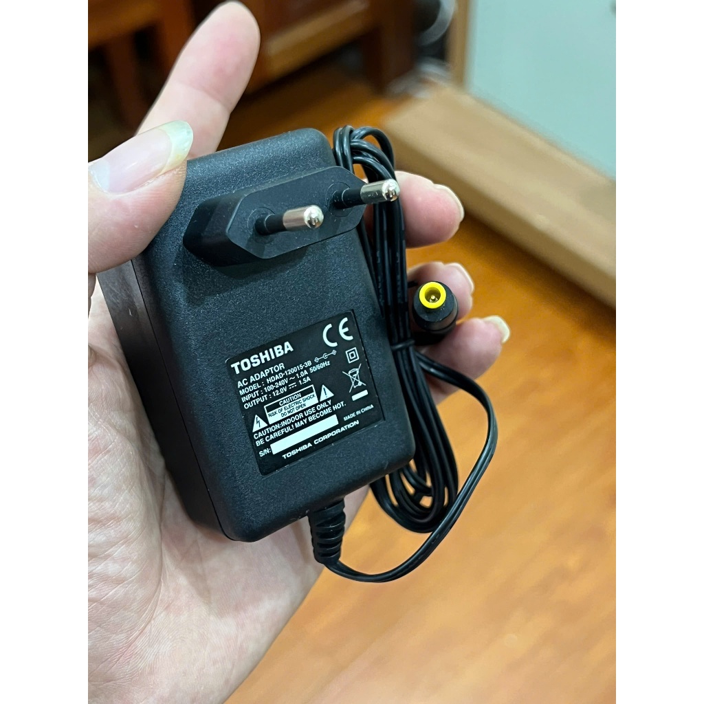 🔥 Adapter 12V 1.5A Toshiba | Nguồn 12V–1.5A Chân 5.0×3.0mm – Loại Tốt, Ổn Định, Bền Lâu