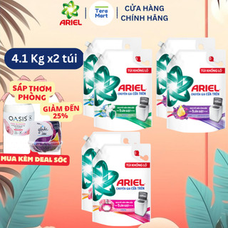  Combo 2 Túi Nước Giặt Ariel Cửa Trên – Túi 4.1kg Hương Nắng Sớm Ngăn Lem Màu 