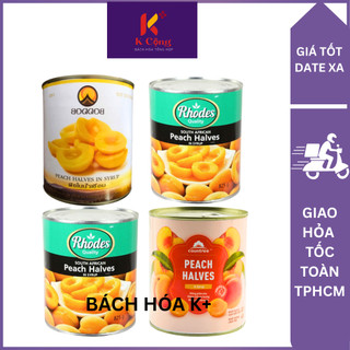 Đào Ngâm Đóng Hộp Rhodes, Đào Ngâm Thái Lan Boddob, Countree...
