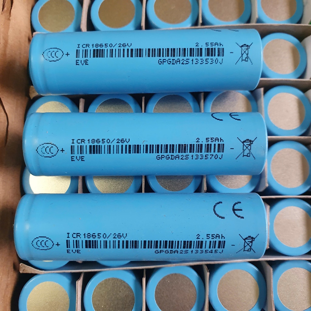 Pin Lithium EVE ICR18650-26V – Dung lượng 2.55Ah_ 5C Mới