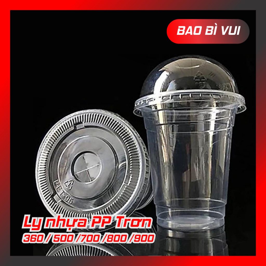 [ 50 Cái ] Ly nhựa PP trơn - 360ML / 500 ml / 700ml / 800ml/ 900ml