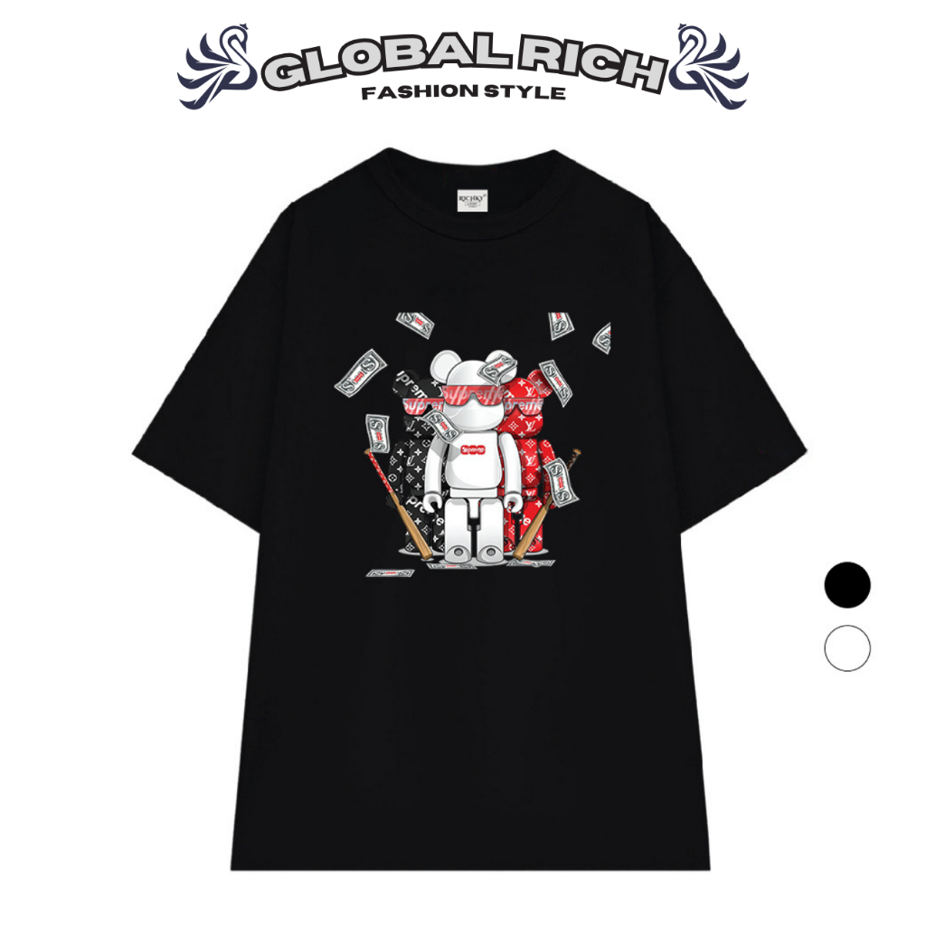 Áo Thun Global Rich Premium Tee Kaws Hypebeast Bearbrickk Money