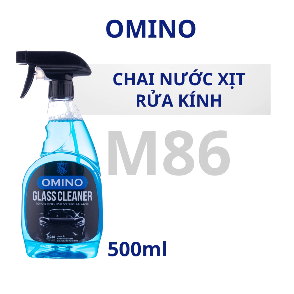 [Top Value] Combo Nước Rửa Kính M86 500ml & Xịt Bóng Lốp M10 500ml - Chính Hãng Omino Vietnam