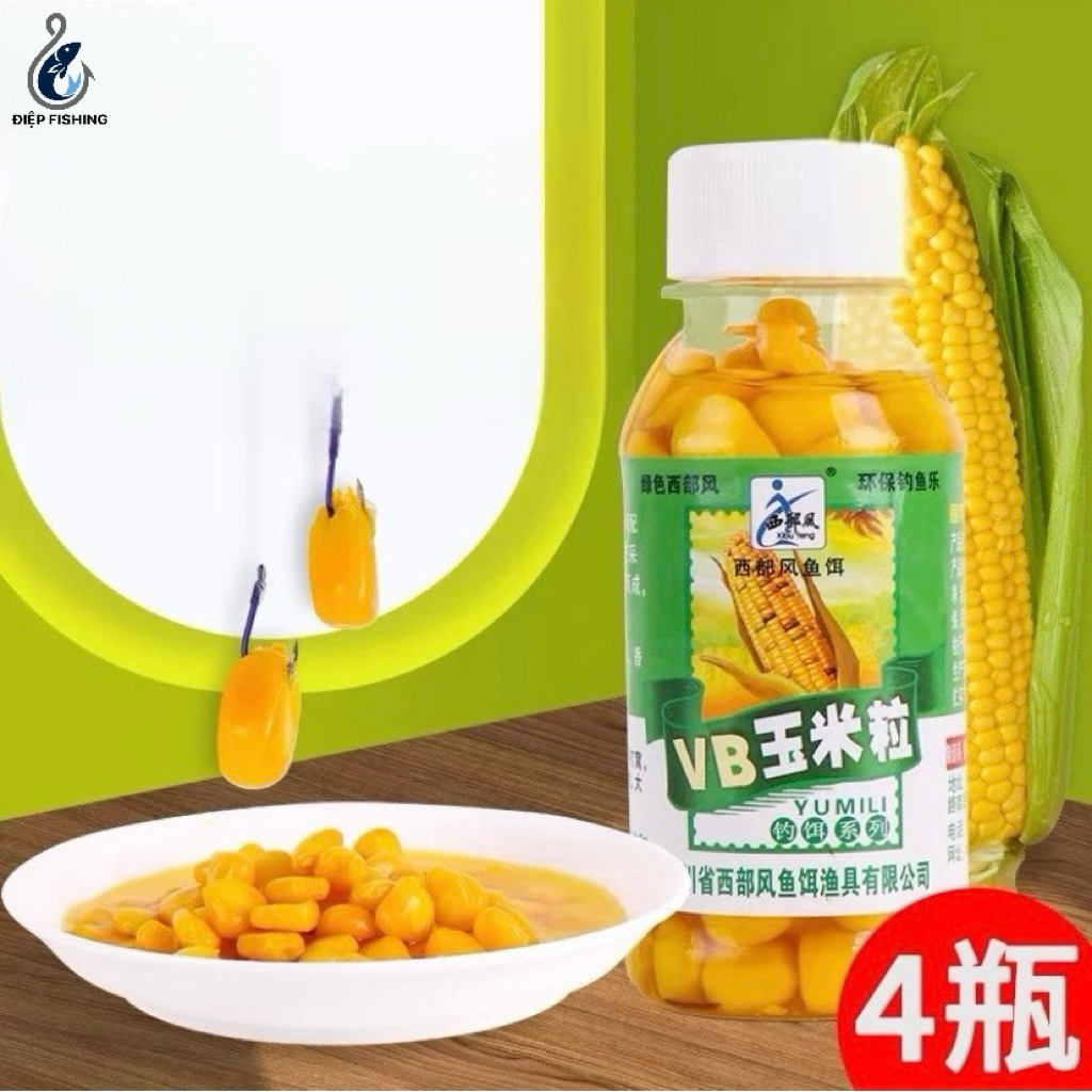 Hạt Ngô Ngâm Móc Lưỡi Câu Cá, Ngô Ngâm Sẵn Câu Cá, Ngô Ngâm Câu Chép, Trắm Cỏ Lọ 100ml