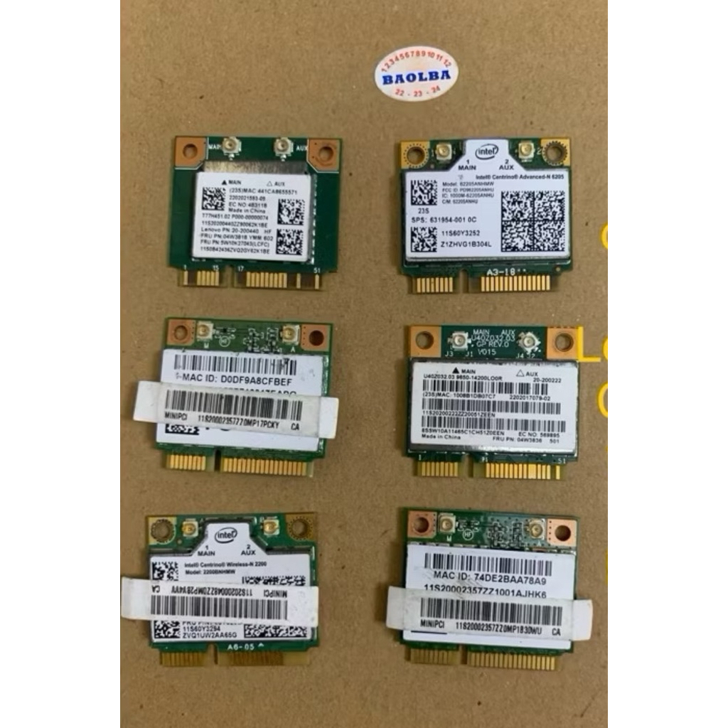 Card wifi cho các dòng laptop Thinkpad ideapad yoga theo mã FRU - khe cắm  PCIe