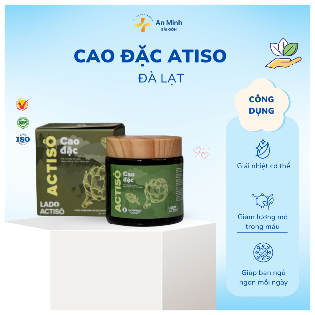 Cao đặc Atiso Lado Actiso giúp hạ men gan, lợi mật, giảm mụn, thanh nhiệt, giảm mỡ, đẹp da,...