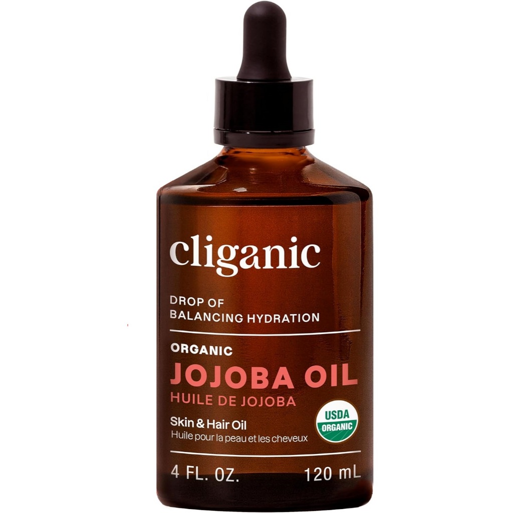 Dầu Jojoba hữu cơ nguyên chất cliganic DROP OF BALANCING HYDRATION ORGANIC JOJOBA OIL 120ml cho mặt,