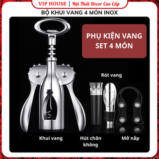  Dụng Cụ Khui Rượu Vang Hiện Đại Đồ Mở Nút Vang Chất Liệu Inox Cao Cấp Khui Rượu Chuyên Nghiệp Nhỏ Gọn Tiện Dụng 