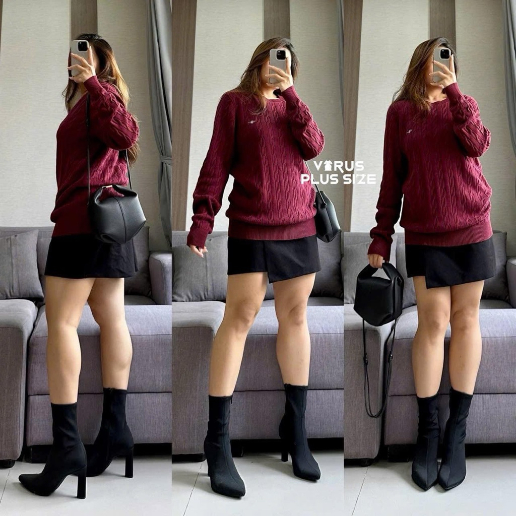 [CÓ BIGSIZE][virusplussize]Áo len G@nt vặn thừng unis3x bigsize xuất xịn