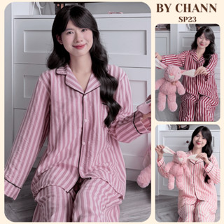   DEAL XẢ KHO  Bộ Đồ Ngủ BY CHANN SP23 áo dài quần dài chất liệu đũi mềm  có bigsize đến 80kg  