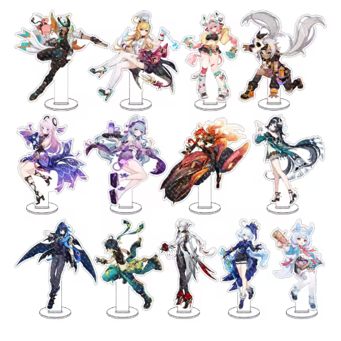 Mô hình acrylic anime Genshin Impact – nhân vật Varesa, Ifa, Mavuika, đế đứng 1 chiếc, trang trí bàn