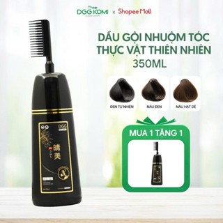  Dầu gội phủ bạc thảo dược nhuộm tóc  DGG Komi Việt Nam dạng lược chải lên màu nhanh chóng - VN350ml 