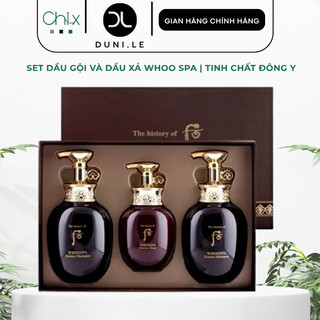 Set dầu gội và dầu xả Whoo Spa Tinh chất Đông Y giúp loại bỏ độc tố | 2 Gội 350ml và 1 Xả 220ml | Duni Le Cosmetics