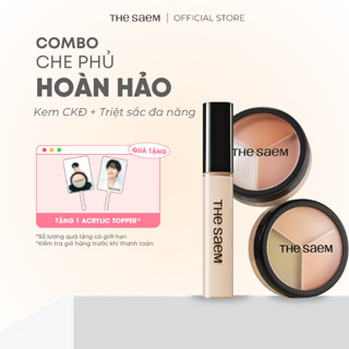   DEAL MỞ BÁN 10 11  COMBO Che Phủ Hoàn Hảo - Kem Che Khuyết Điểm Tip Concealer 9,5g & Triệt sắc Triple Pot 13g 