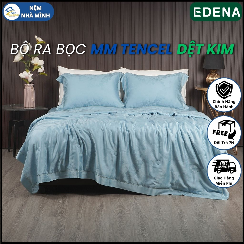 Bộ Ra Bọc Chần Gòn MM Tencel Dệt Kim 16, MM BEDDING BY EDENA - Hàng Chính Hãng Edena