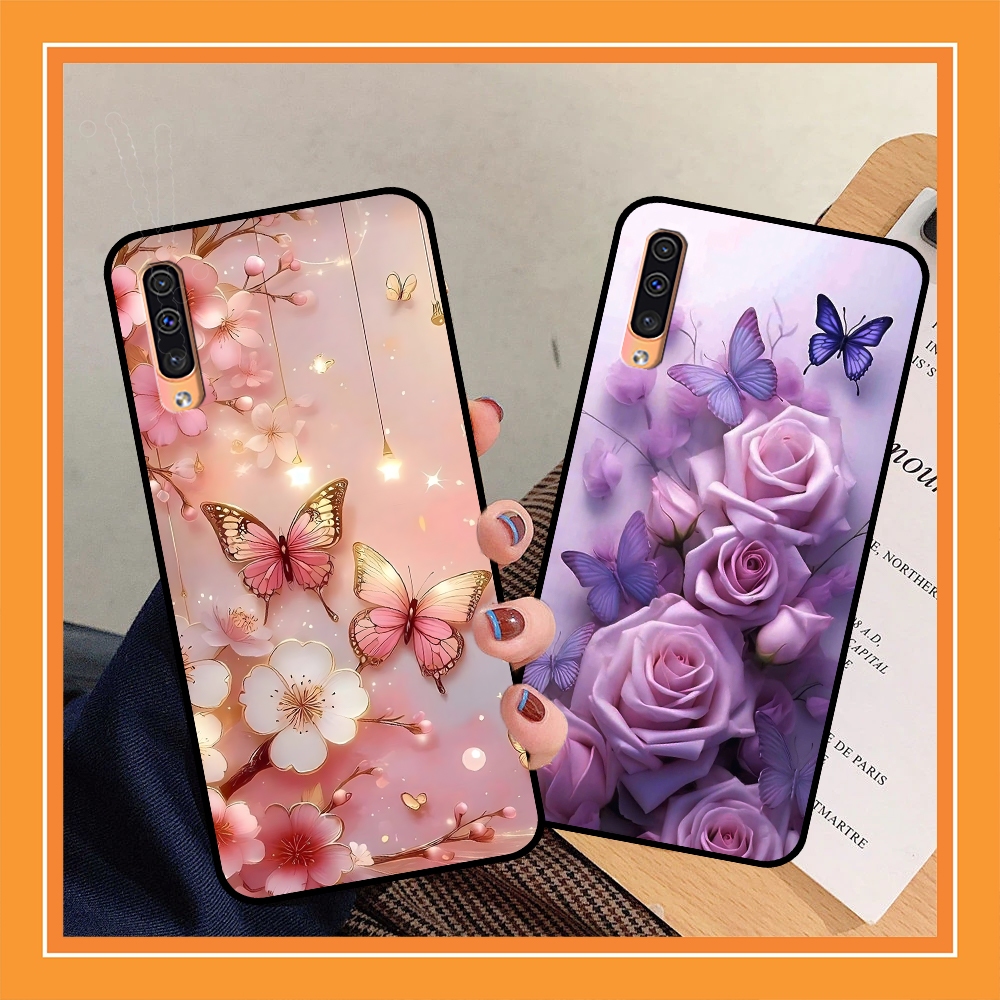 Ốp SamSung A30s - A50 - A50s - A70 - A70s in hình hoa xinh, nữ tính TPU cạnh vuông bảo vệ camera Cha