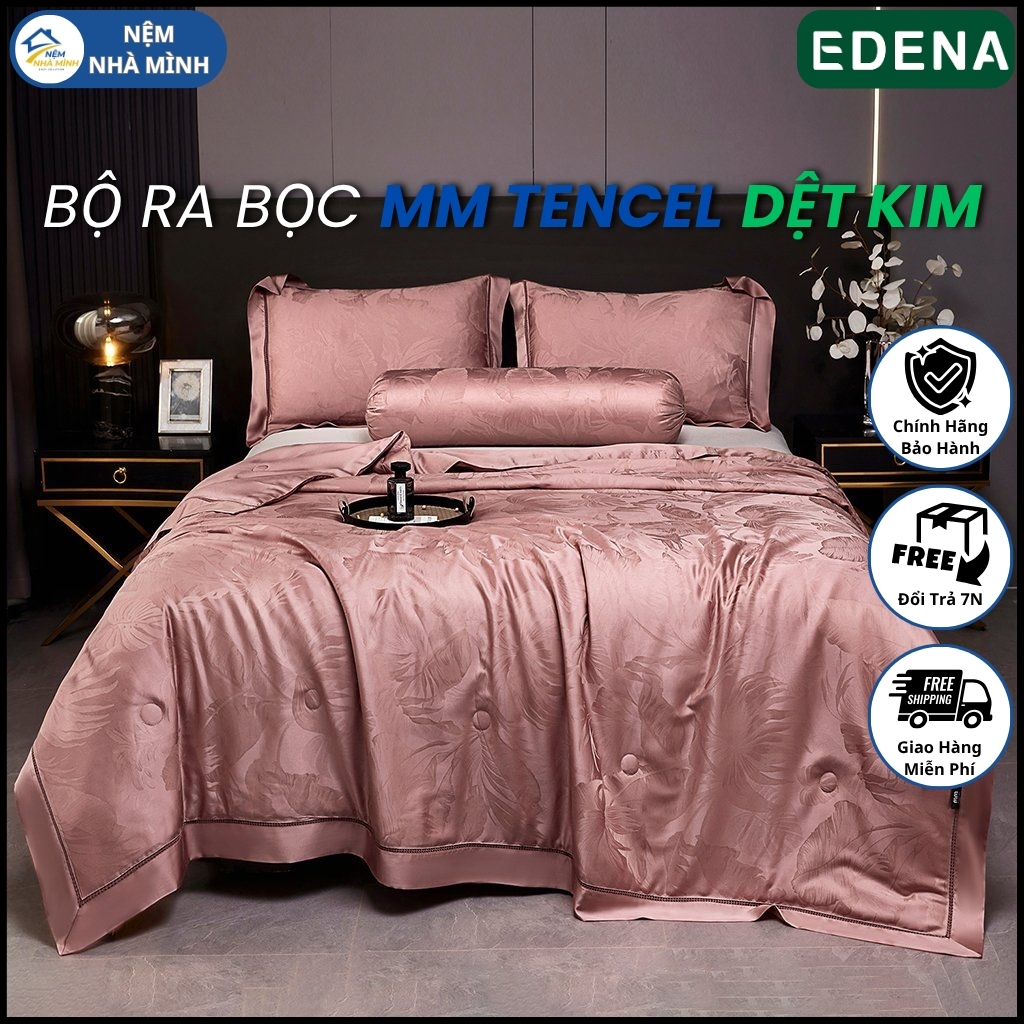 Bộ Ra Bọc Chần Gòn MM Tencel Dệt Kim 20, MM BEDDING BY EDENA - Hàng Chính Hãng Edena