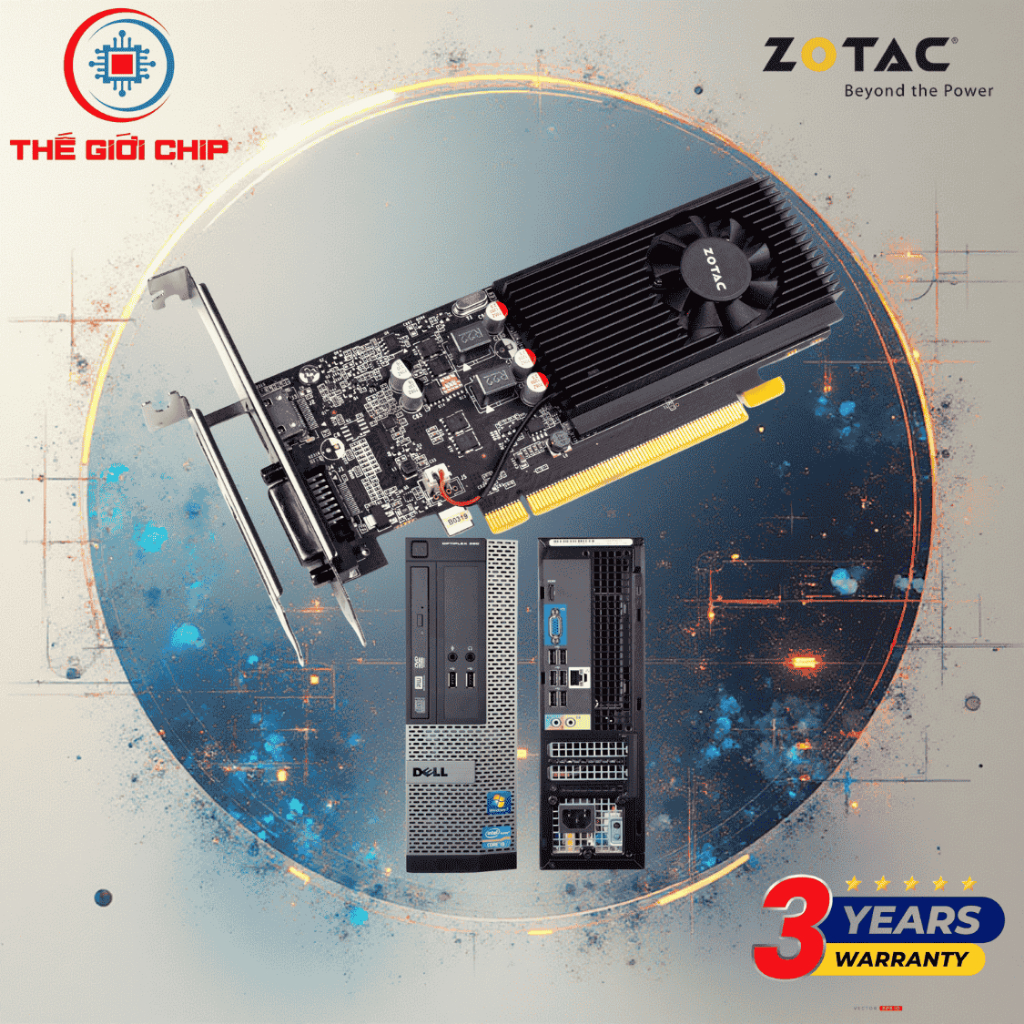 Card màn hình (VGA) Zotac GeForce GT 1030-2GL DDR5 Low Profile (có Bo bộ lớn/nhỏ) I like new Box Bảo