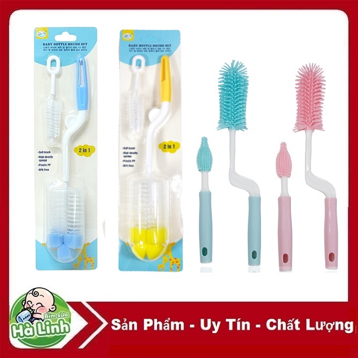 Cọ bình silicon GB 2 chi tiết cho bé